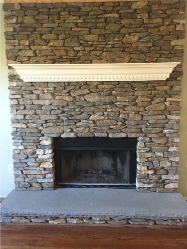 fireplace chimney stone
